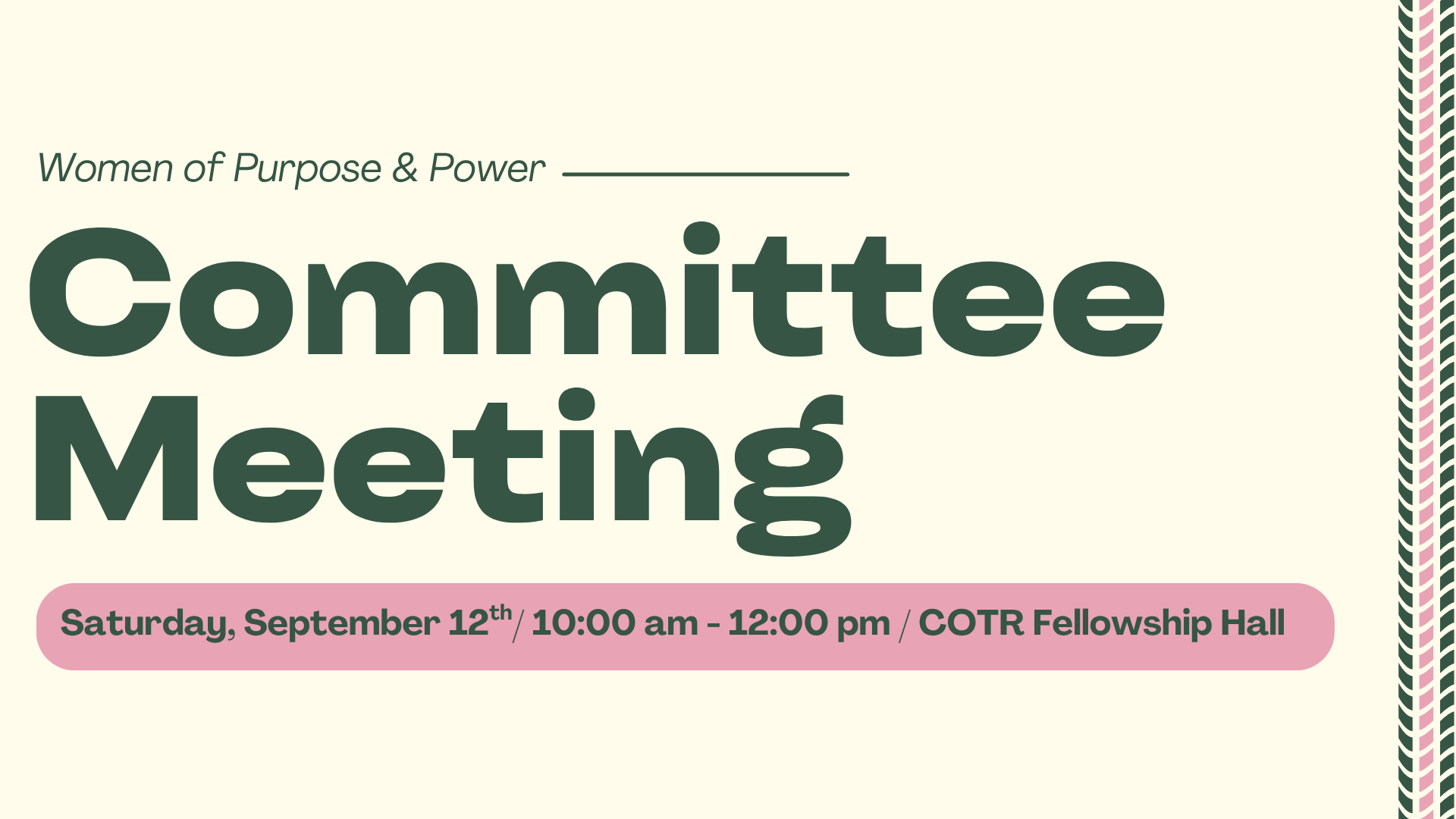 Ladies Committee Meeting