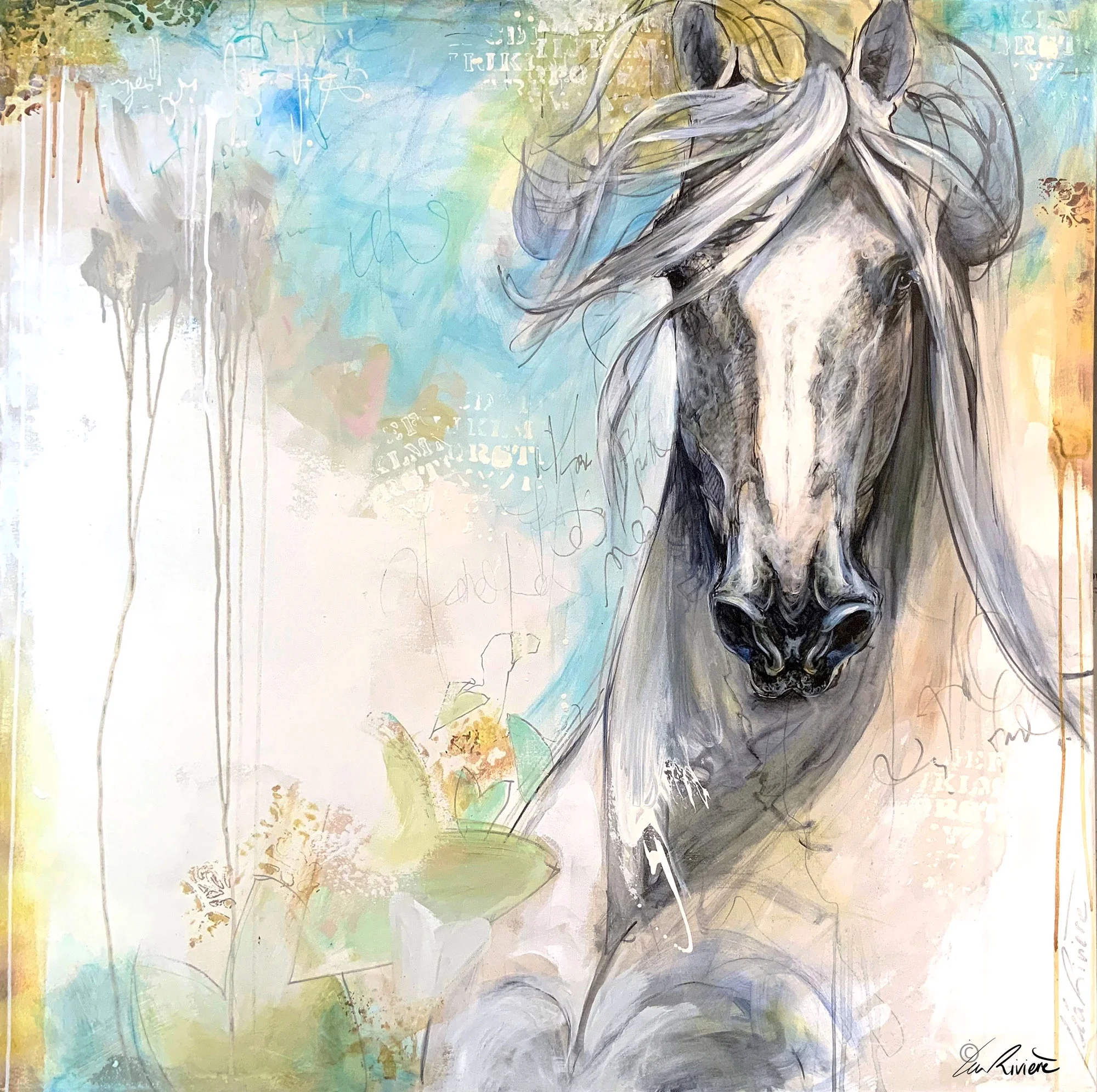 À la claire fontaine (122x122cm) disponible