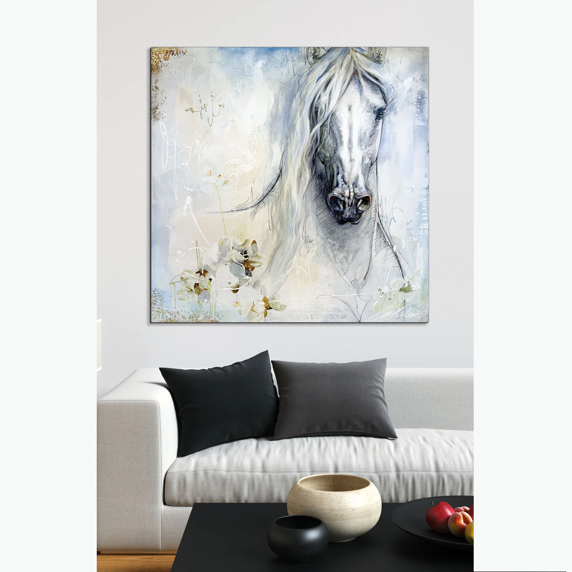 Bleu comme tes yeux (122x122cm) disponible