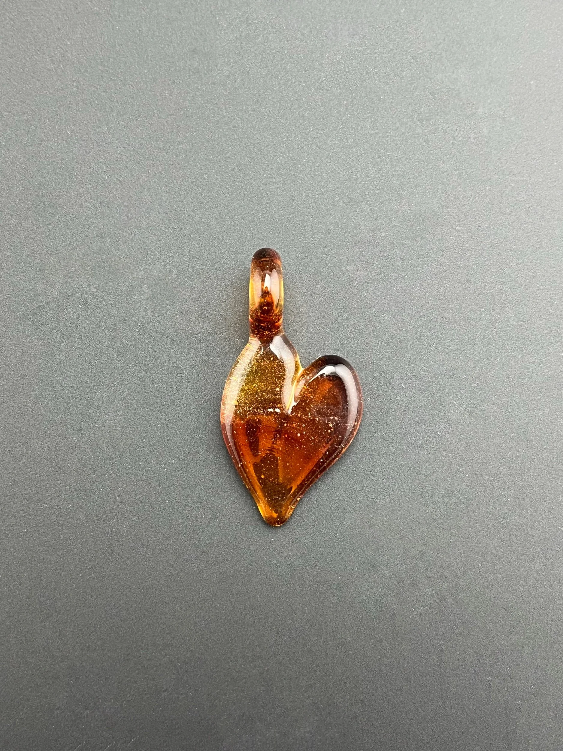 Amber Heart Pendant