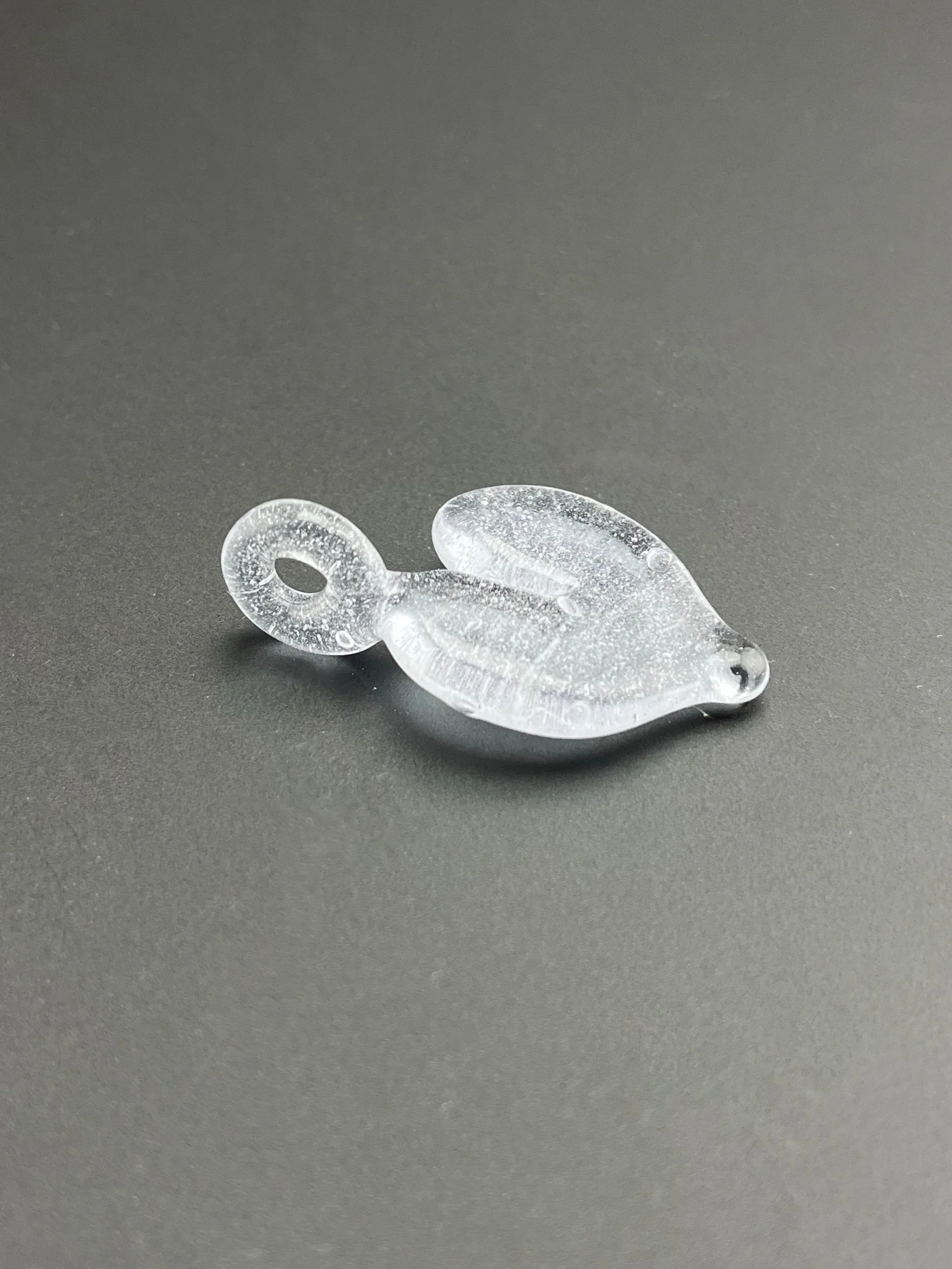 White Glass Heart Pendant