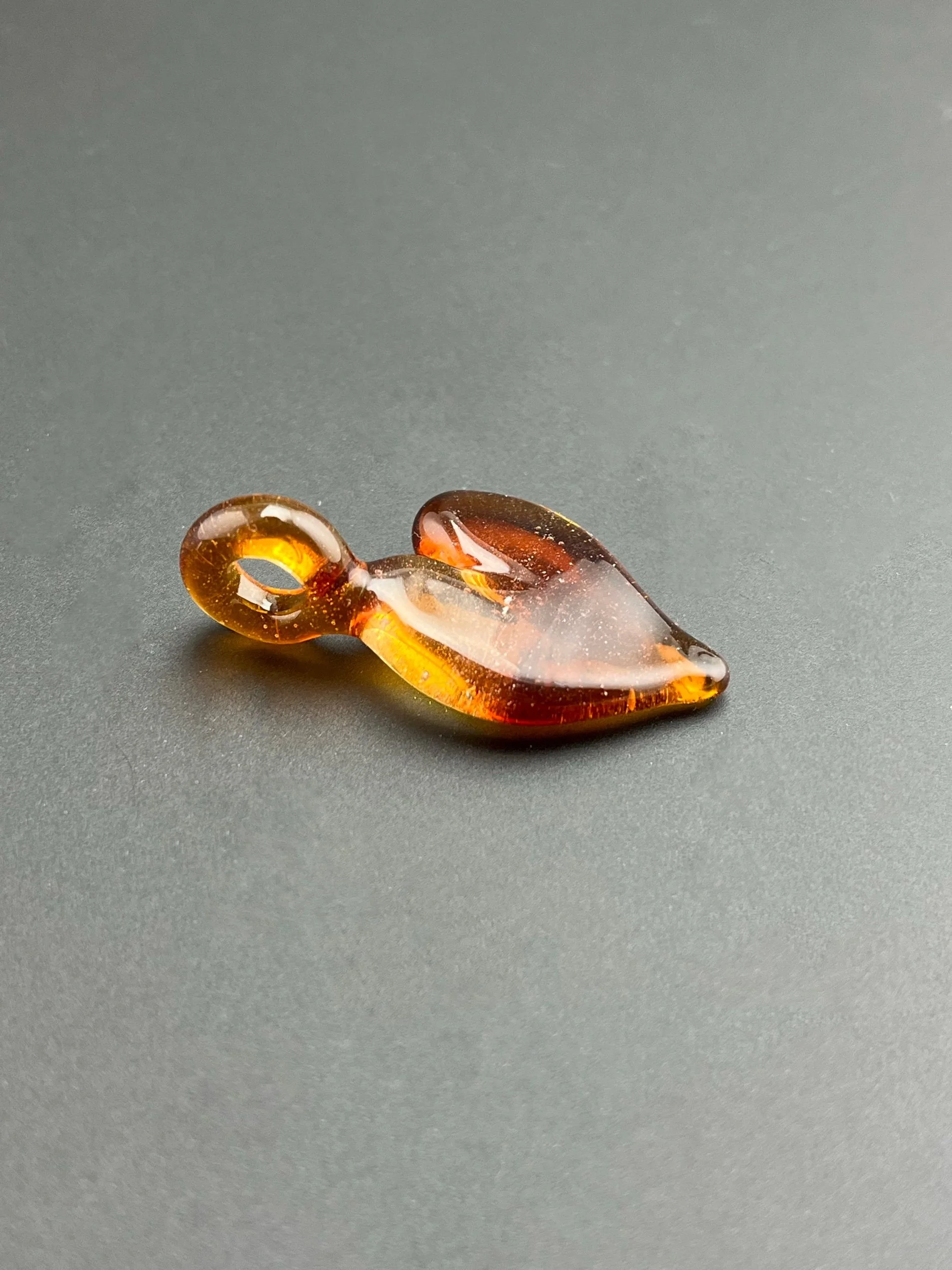 Amber Heart Pendant
