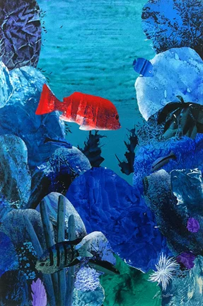 Haven 36" x 24", collage on canvas $1600 CDN