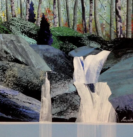   October Woods  Collage, 24” x 24” 