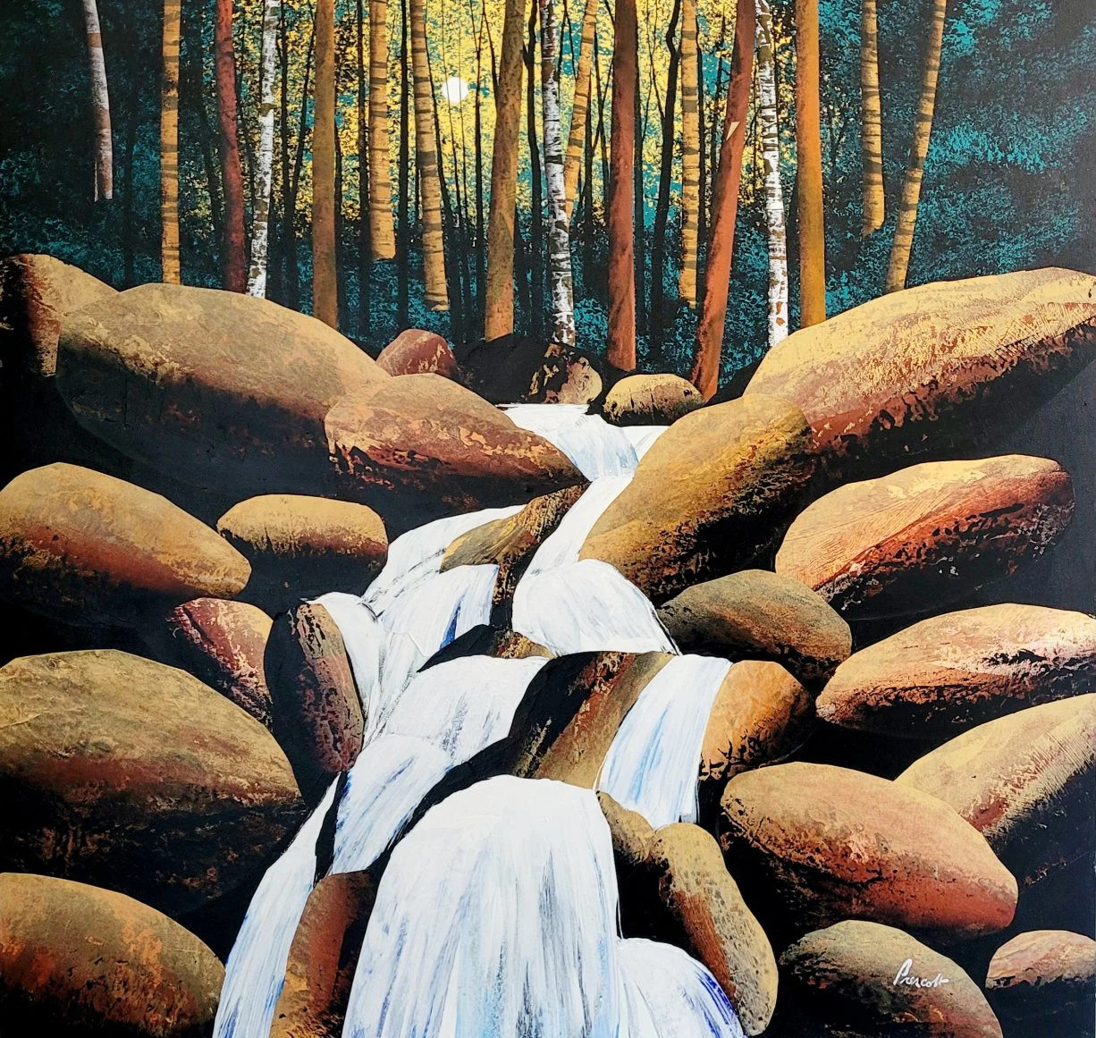   Out of the Woods  Collage 40” x 40” 