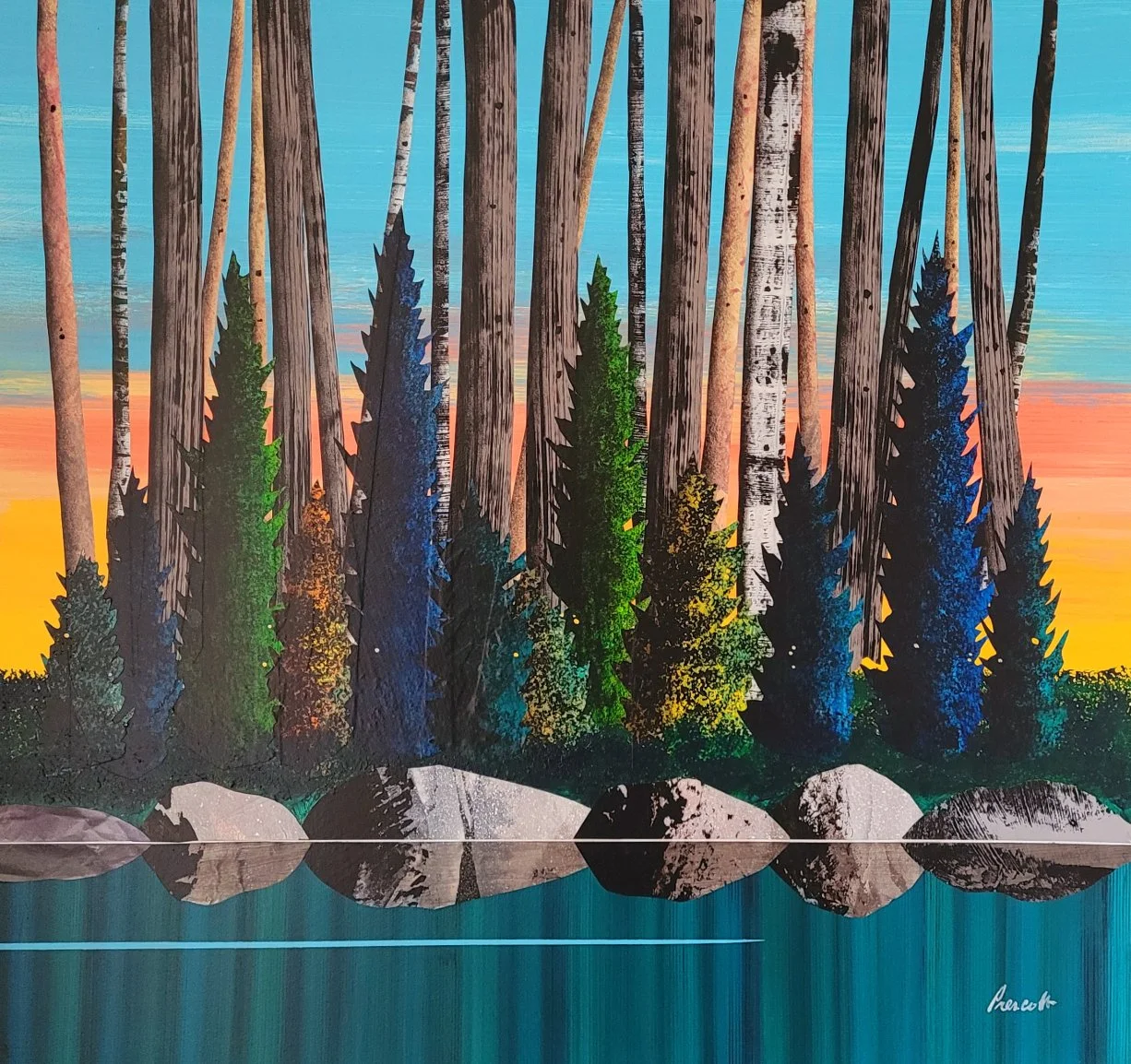   Northern Shore  Collage 32” x 34” 