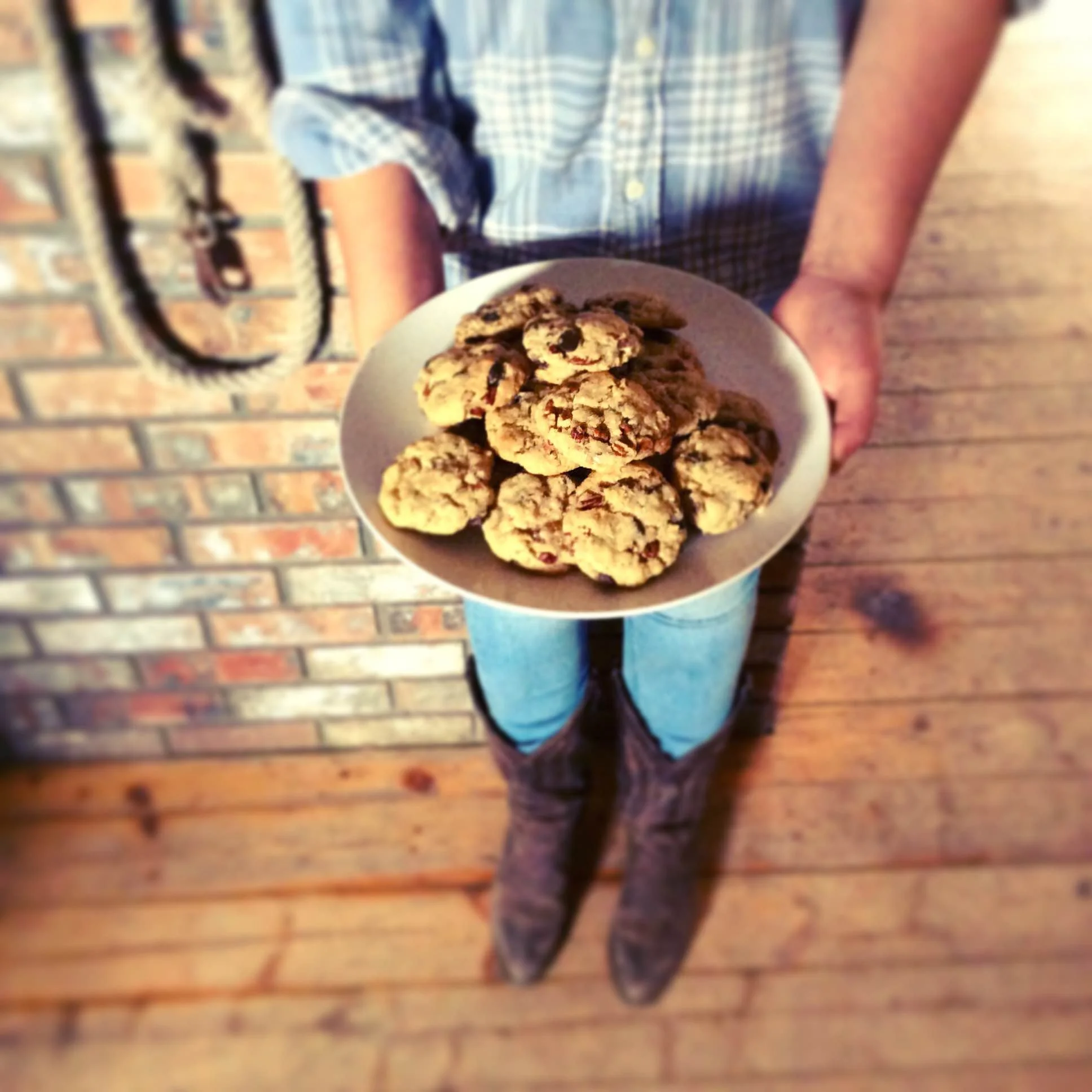 Home baked cowboy cookies