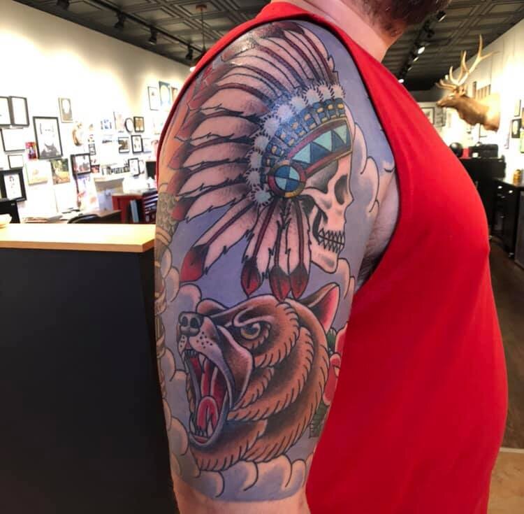 TATTOOSORG  American Traditional Tattoo sleeve by Mark James