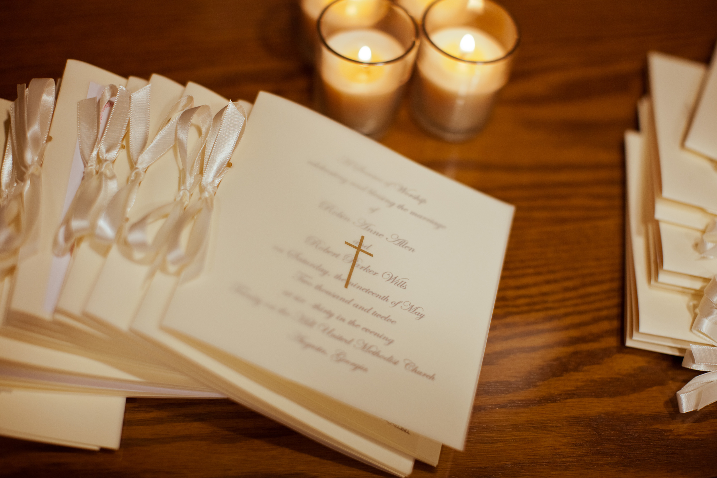 Custom wedding ceremony program, Augusta, GA