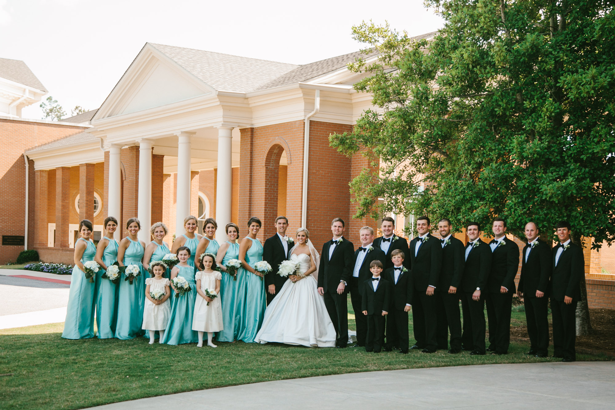 bridal party, First Baptist Church, Augusta GA
