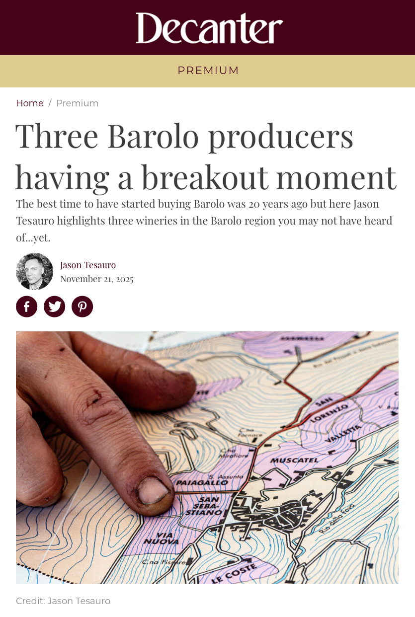 Three Barolo producers having a breakout moment