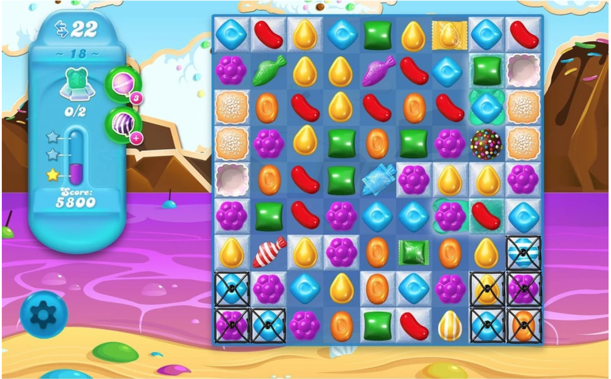 A screenshot for the PC version of Candy Crush Soda Saga