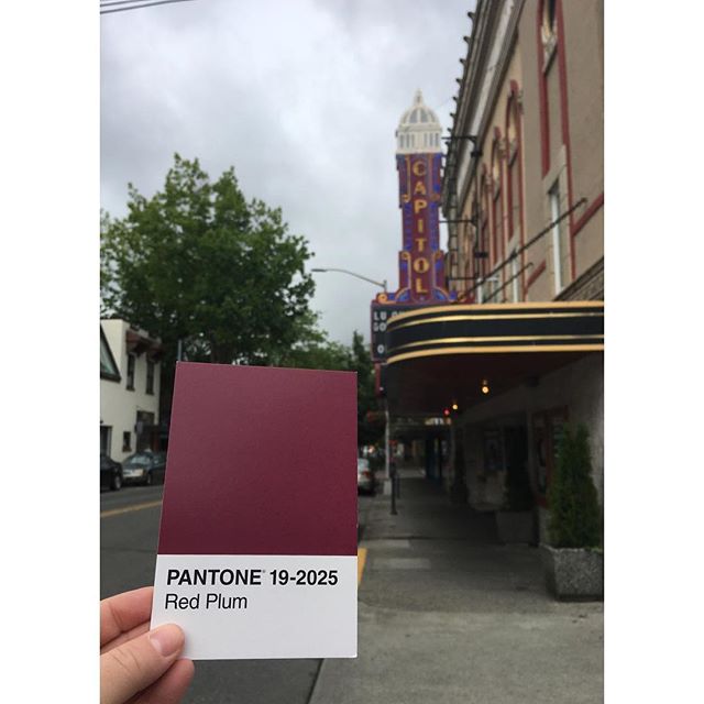 📽
.
.
.
#OlyPantones #Colors 
#PantoneColors #PantoneGram #ColorInspiration #Olympia #RedPlum #CapitolTheatre  #PugetSound #Downtown #Bright #Design #IHaveThisThingWithColor #GraphicDesigner #ThurstonTalk