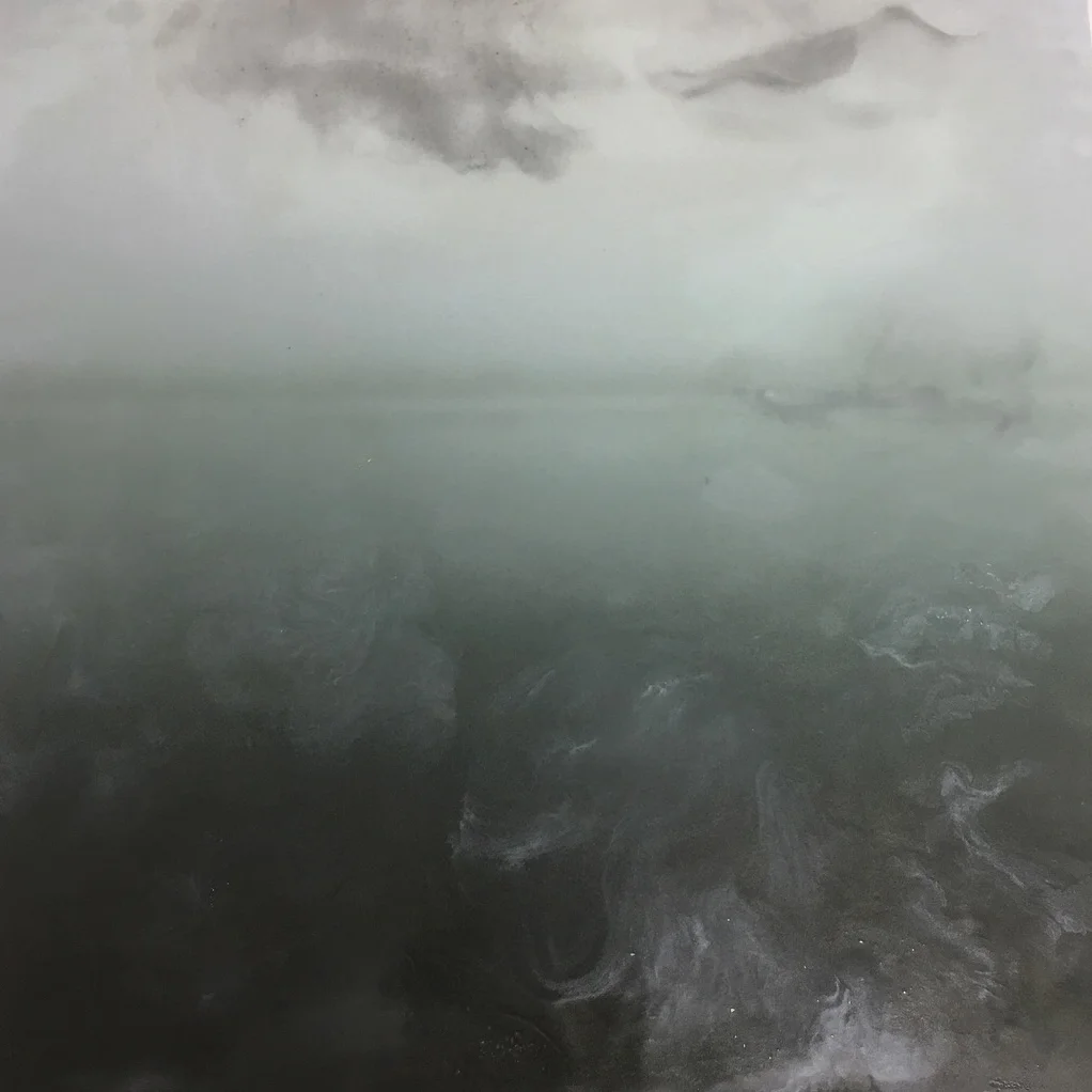 Maine, 2018, Photo Encaustic on digital print.