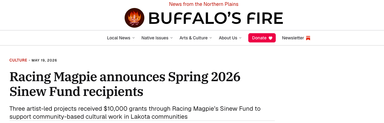 Racing Magpie announces Spring 2026 Sinew Fund recipients