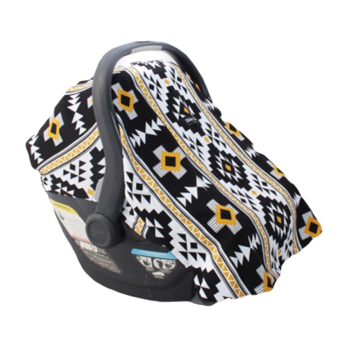 Yellow Aztec Car Seat Cover Boho Cheeks - Infant Car Seat Cover Made In Usa