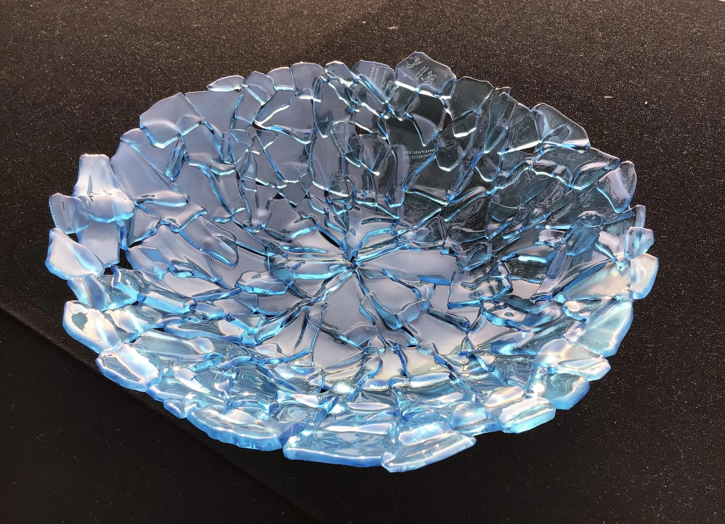 Recycled bottle glass bowl