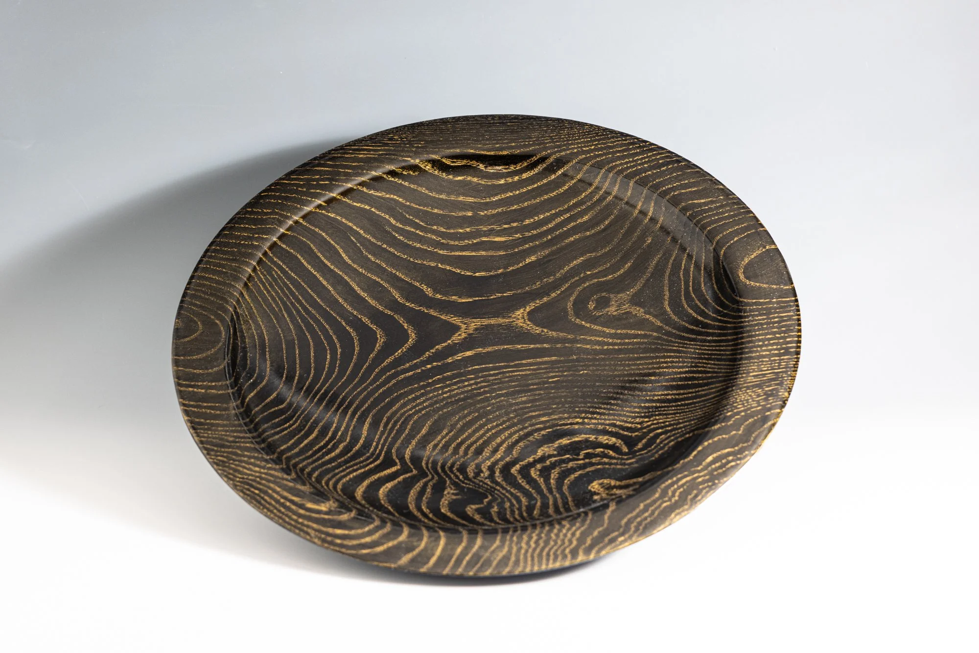 Ash Bowl with Gilted Grain