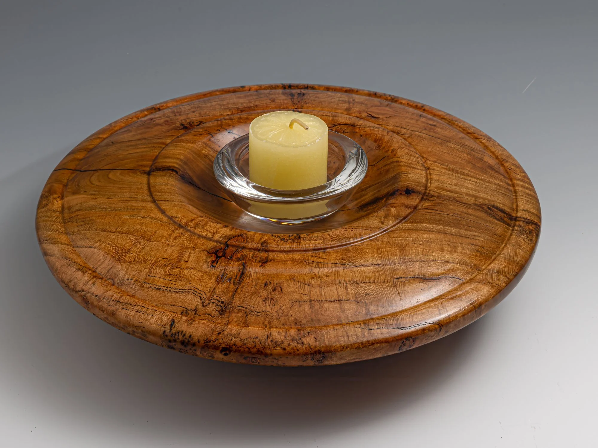 Cherry Wood Candleholder