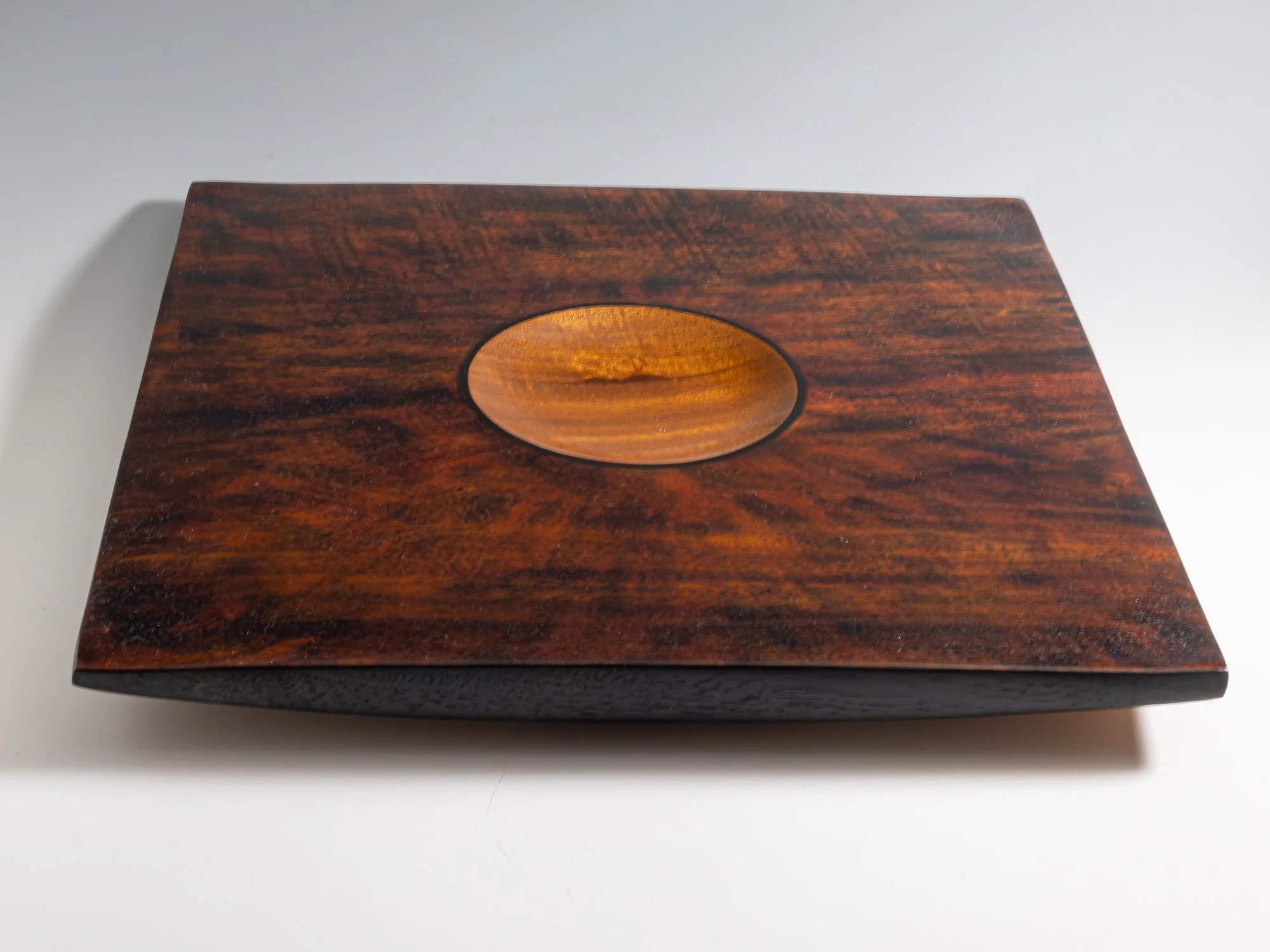 Mahogany Stained Square Platter