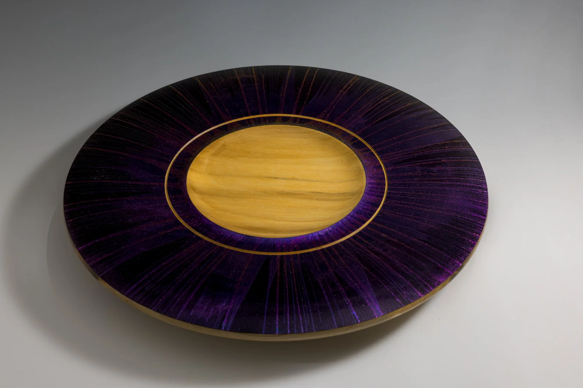 Poplar Platter with Chameleon Rays