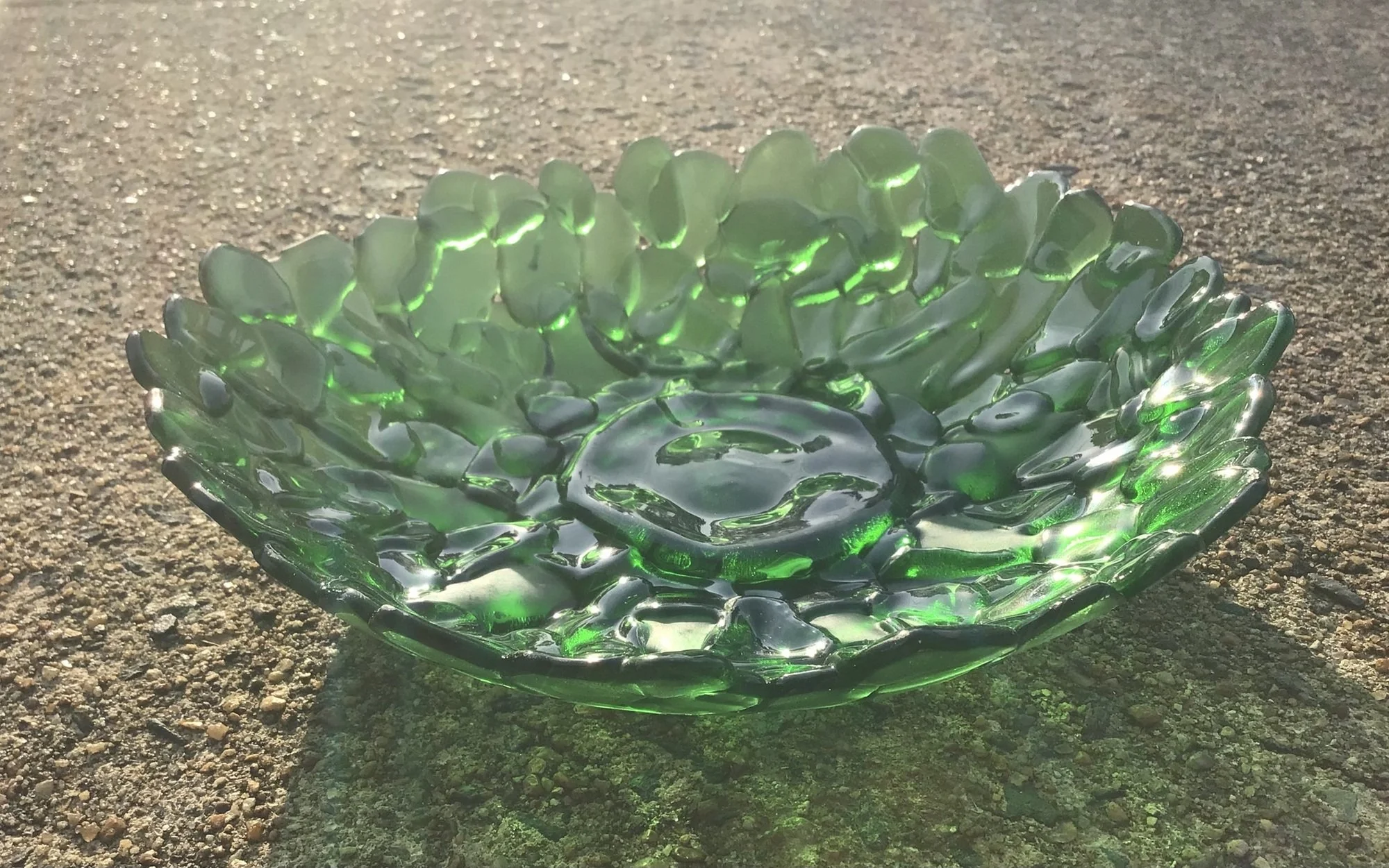 Green Recycled Beverage Bottle