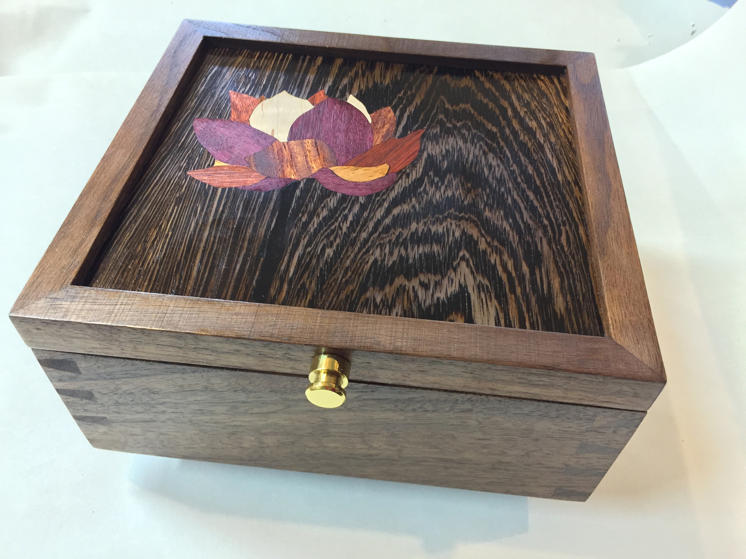 Jewelry Box with Dovetails and Custom Marquetry