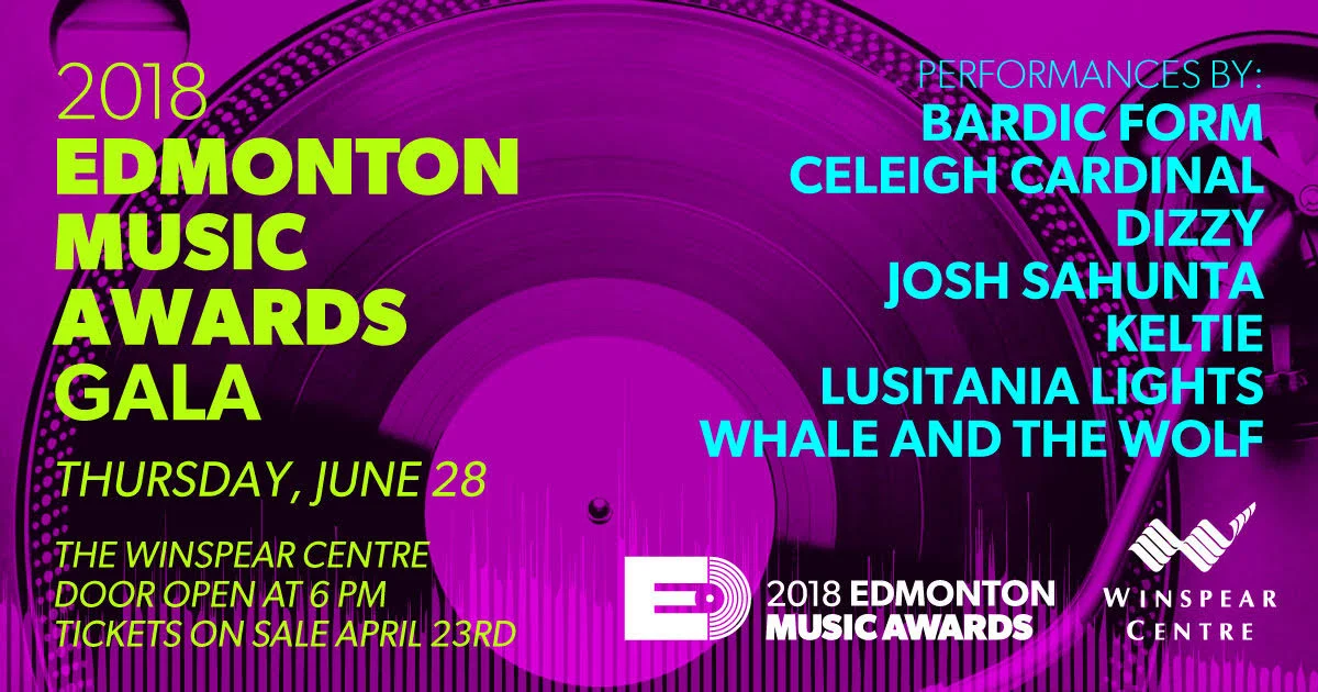 Doors open at 6pm for Red Carpet photos, cocktails, and networking. Tickets are $20 for adult and $15 for youth, and can be purchased through the Winspear Box Office: https://www.winspearcentre.com/tickets/events/other/2018/2018-edmonton-music-awards/