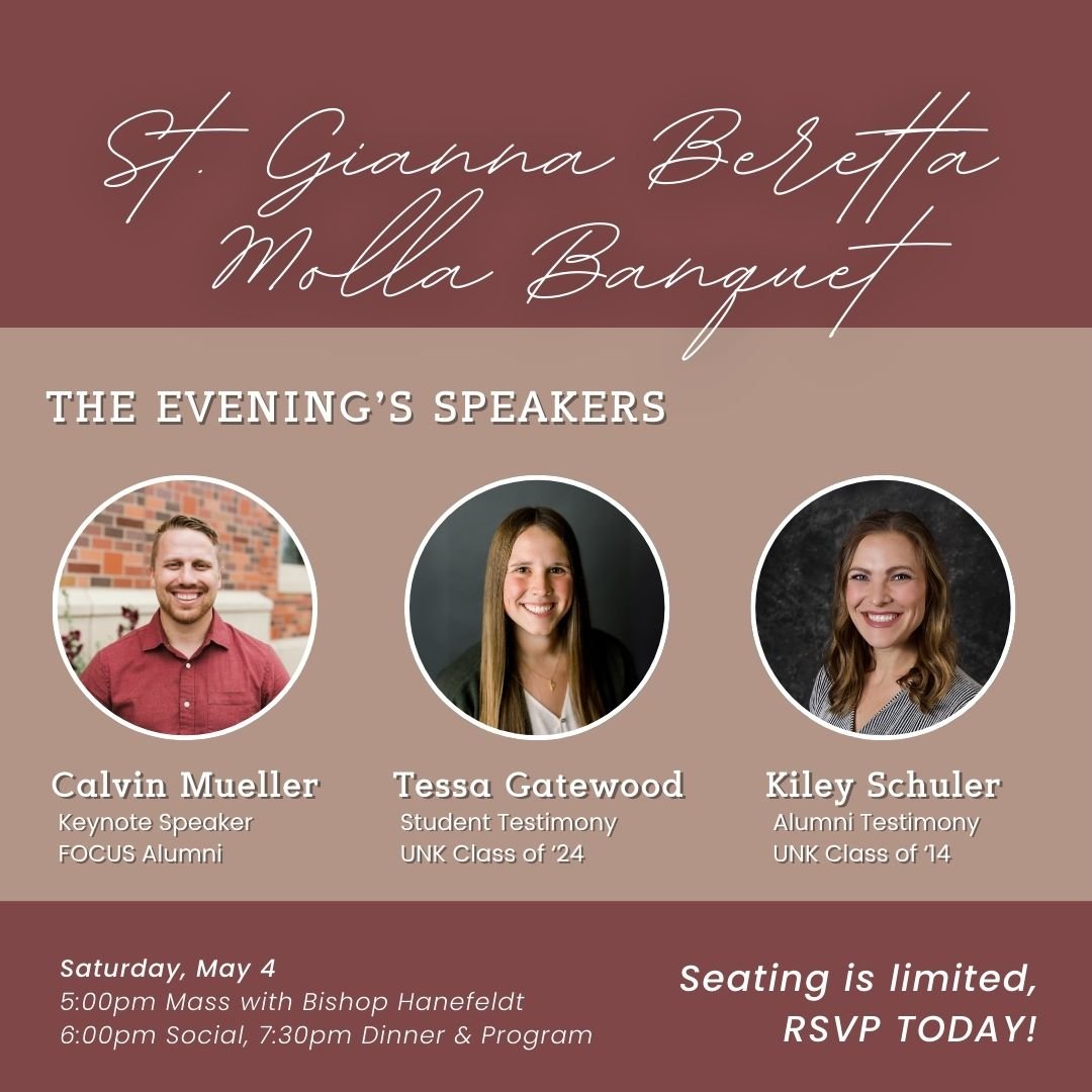 What a crew! Spend the evening with us on Saturday, May 4th and hear how transformative Catholic campus ministry is on young people today.

Seats are filling up quick, so claim yours today at clicking the link in our bio or by calling our office at 3