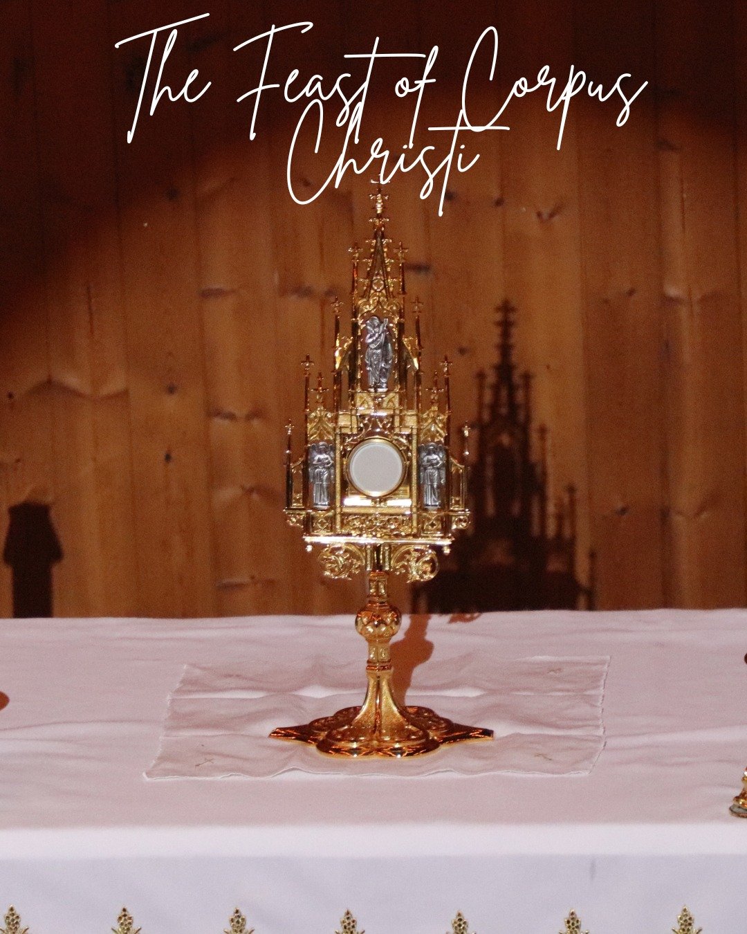 Today we celebrate the Feast of Corpus Christi...

This feast honors the real presence of Jesus Christ in the Eucharist. We encourage you to take some time today and sit in front of the Holy Eucharist in adoration!

...

 #stteresaofcalcuttanewmancen