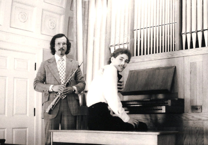 tim eyermann and gk at Yale organ 1978.jpg