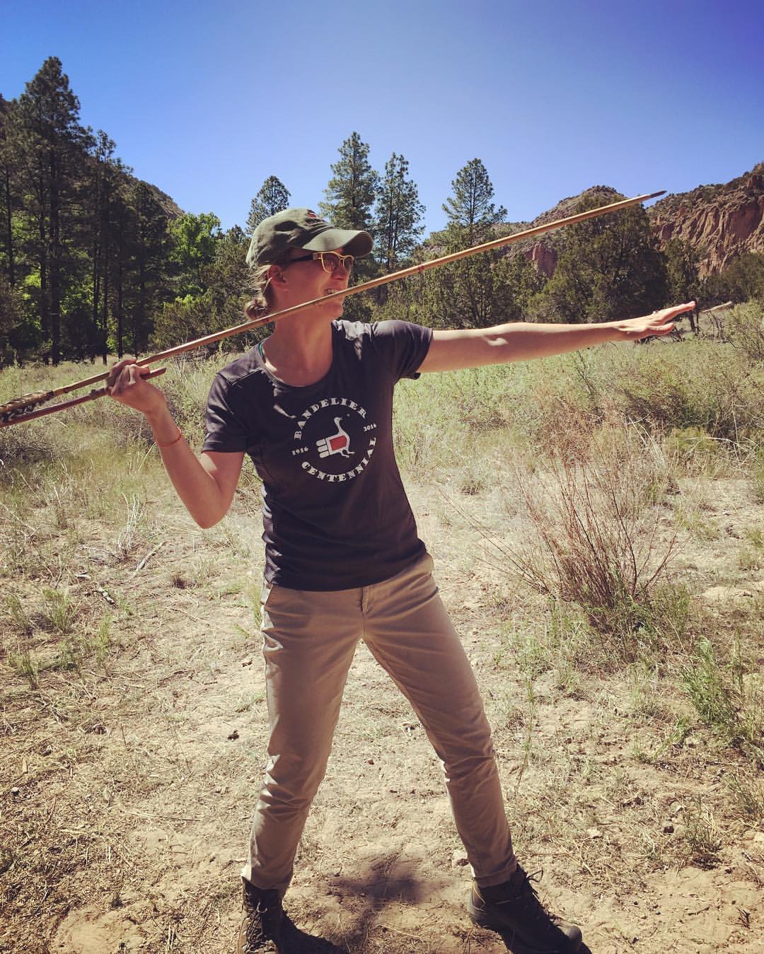 Atlatl spear throwing at Bandelier's BioBlitz 2016