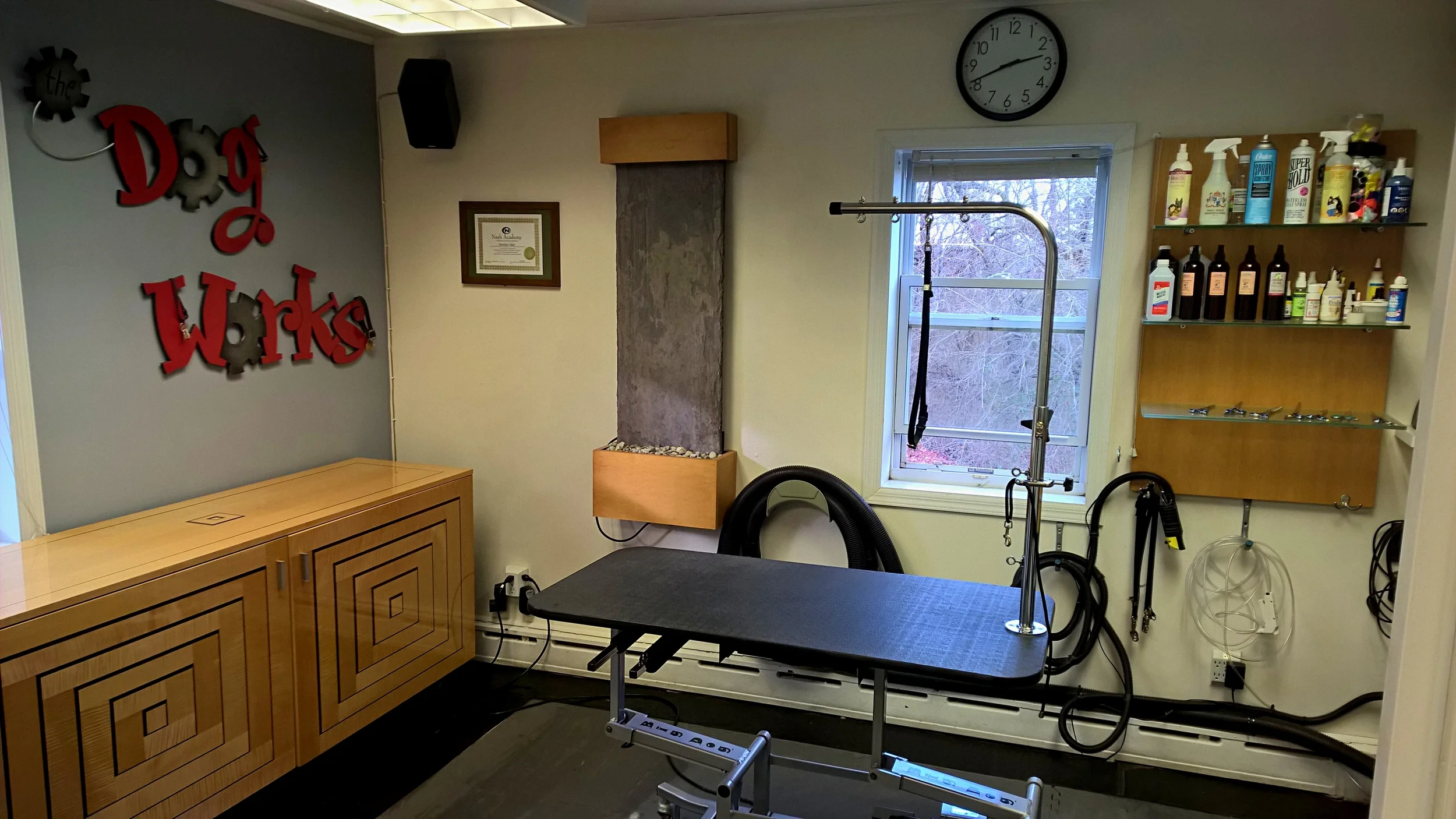 A simple, clean, clutter free work environment.