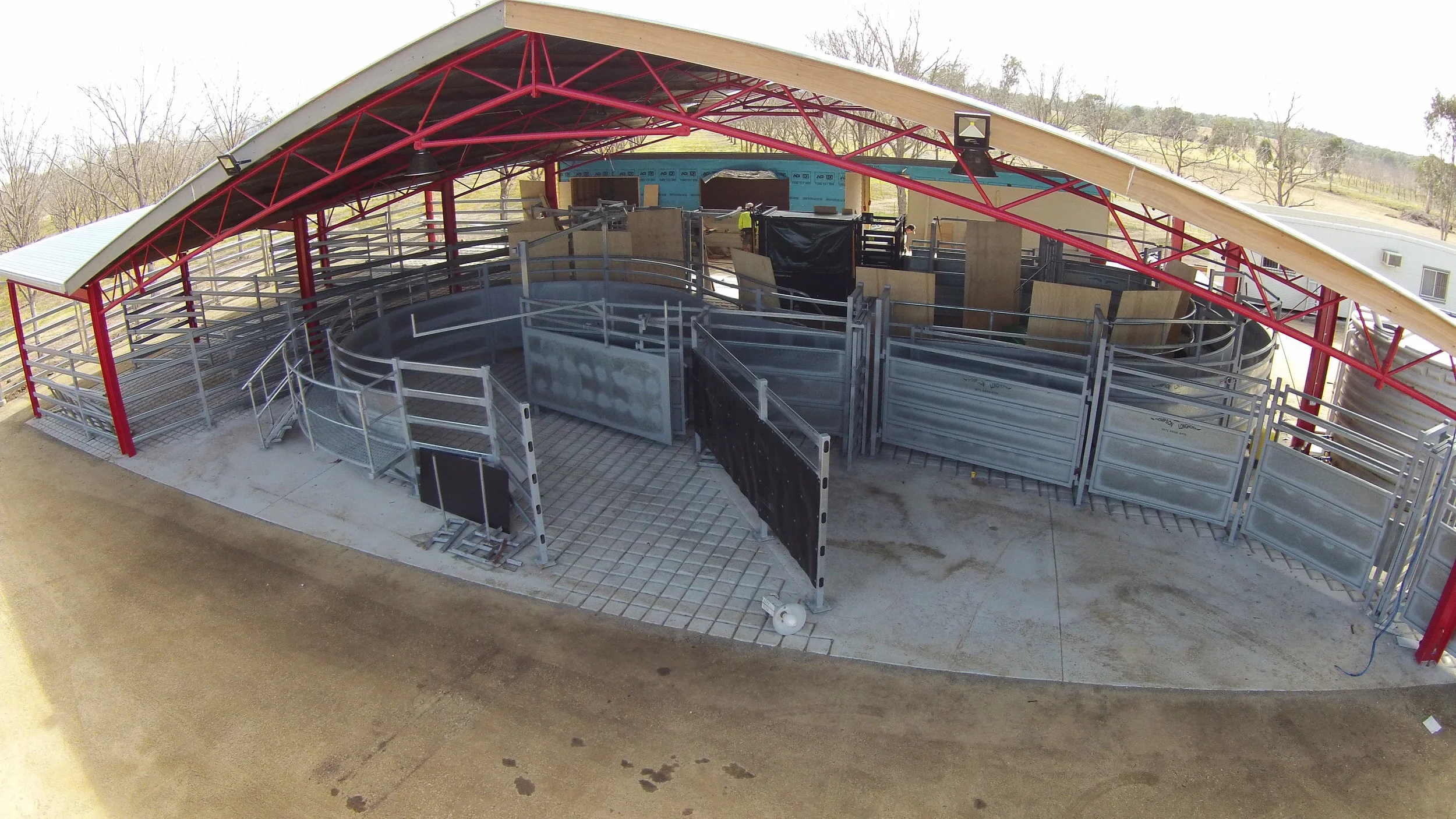 Thompson Longhorn yards under re-purposed roof