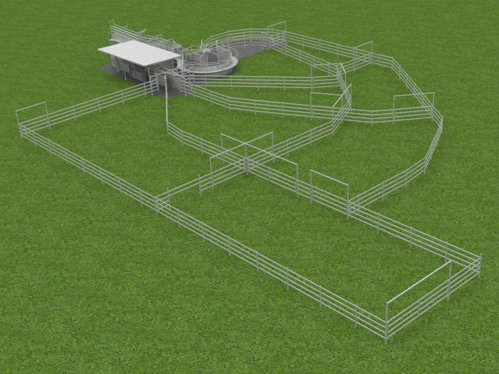 Computer rendered image of a custom yard 3D model