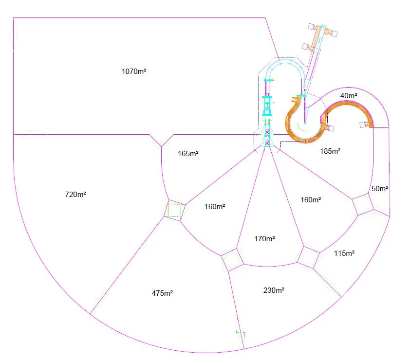 A Thompson Longhorn Standard Plan promotes cattle flow through the whole yards to get cattle to where they need to be with as little effort as possible.