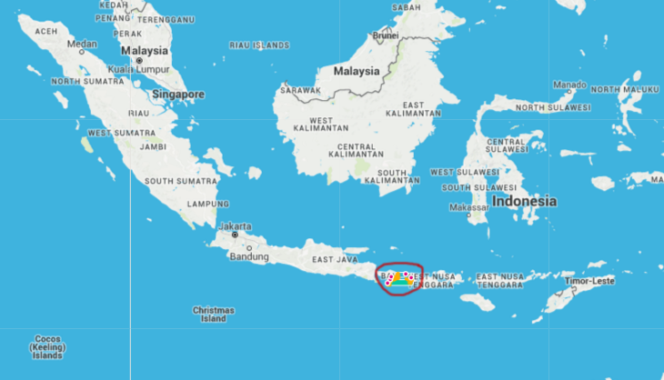 A lot of islands make up Indonesia and we only covered the area circled in red!