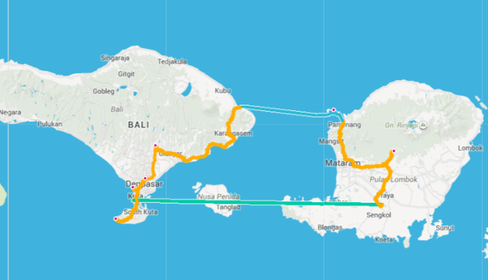 Here's a close-up of our route.