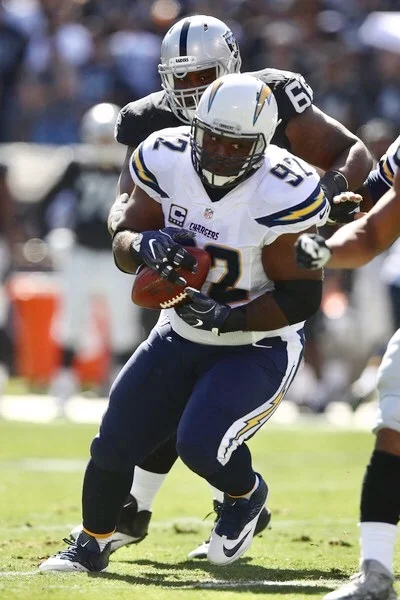 That's me catching my first career interception last season against the Raiders. 