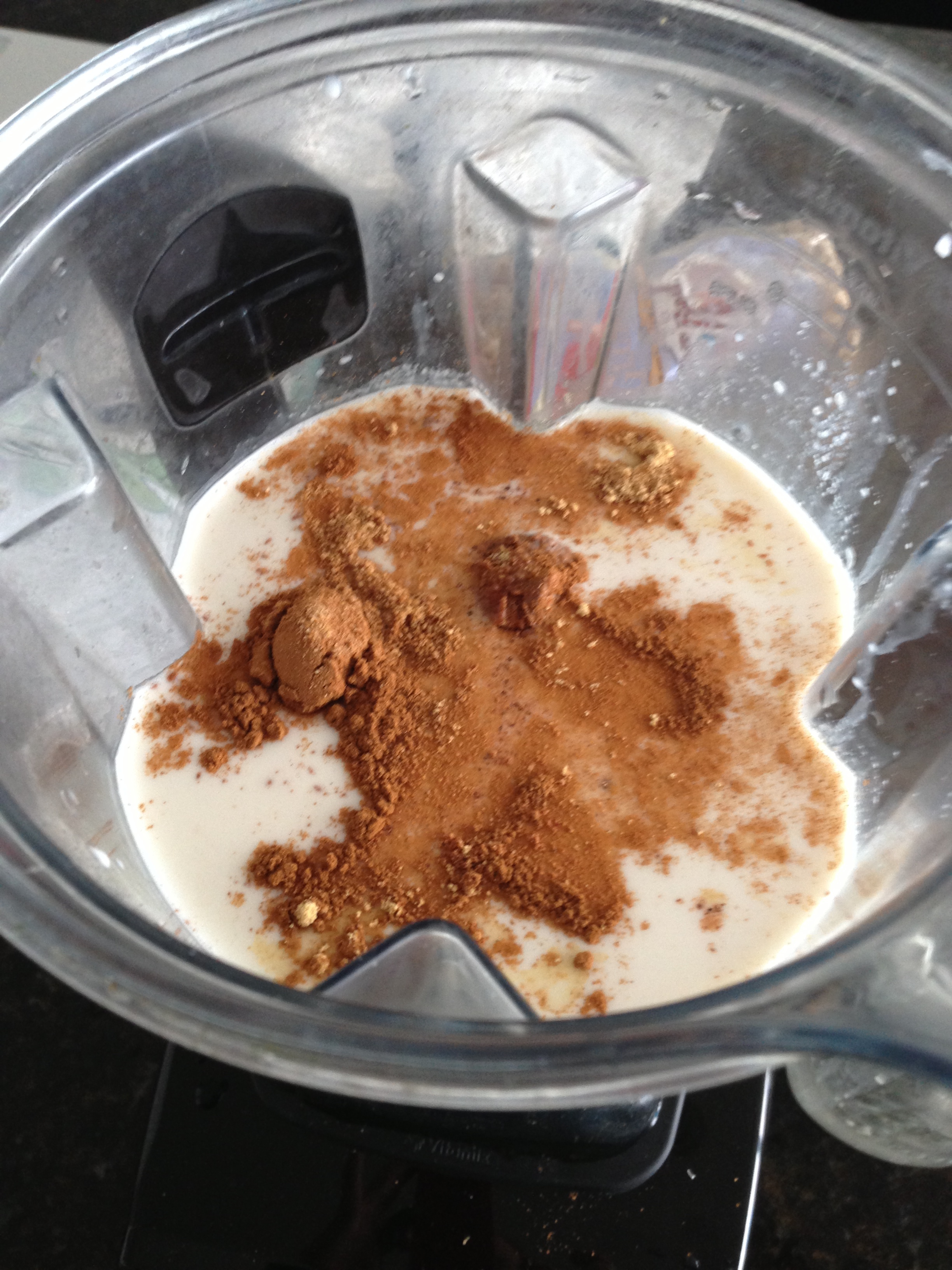 Back into the blender with dates and spices