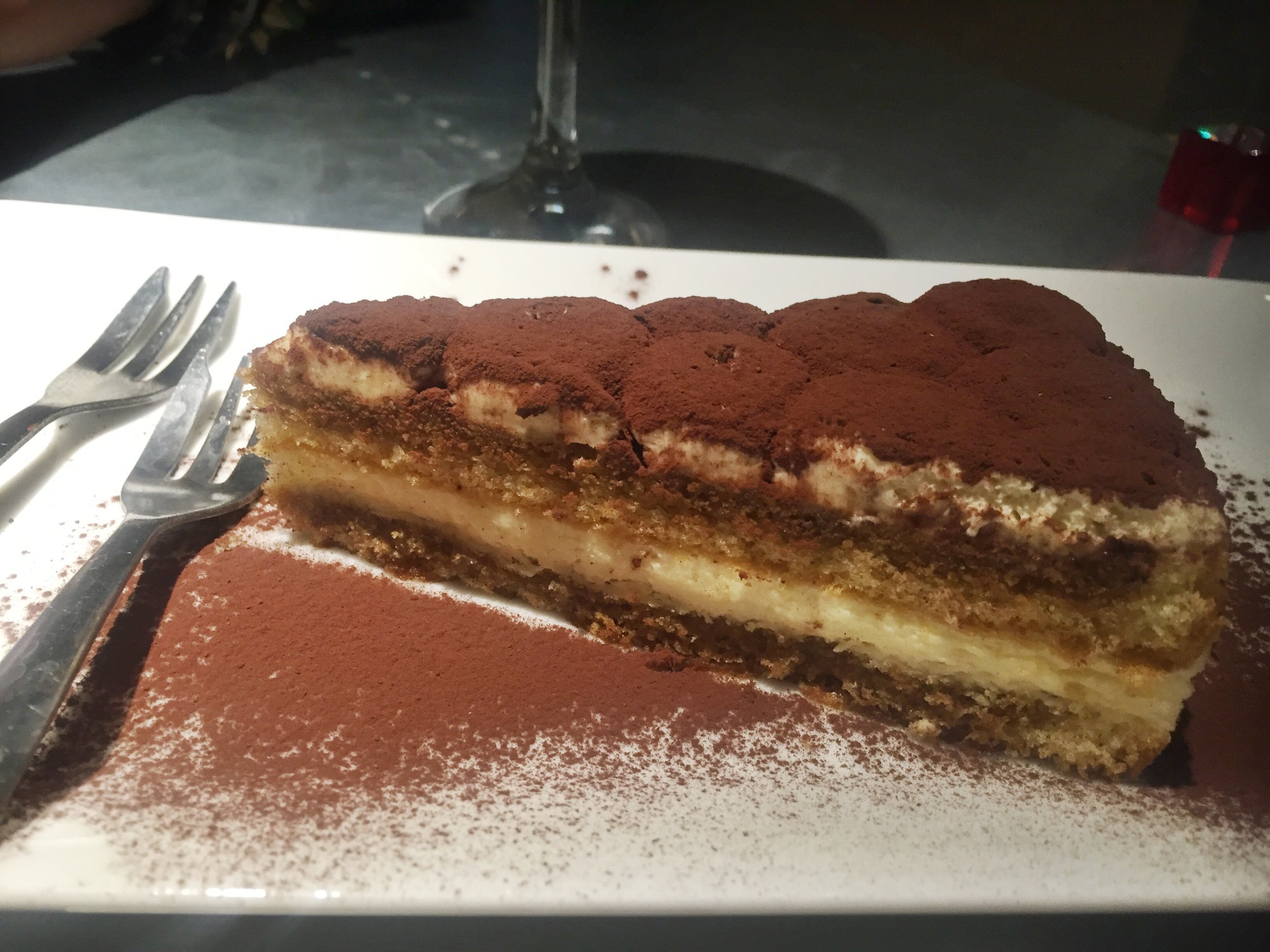 This was their "famous" tiramisu. We were so full, but they told us it was worth it. I don't eve like tiramisu, and I loved this! Don't miss out!