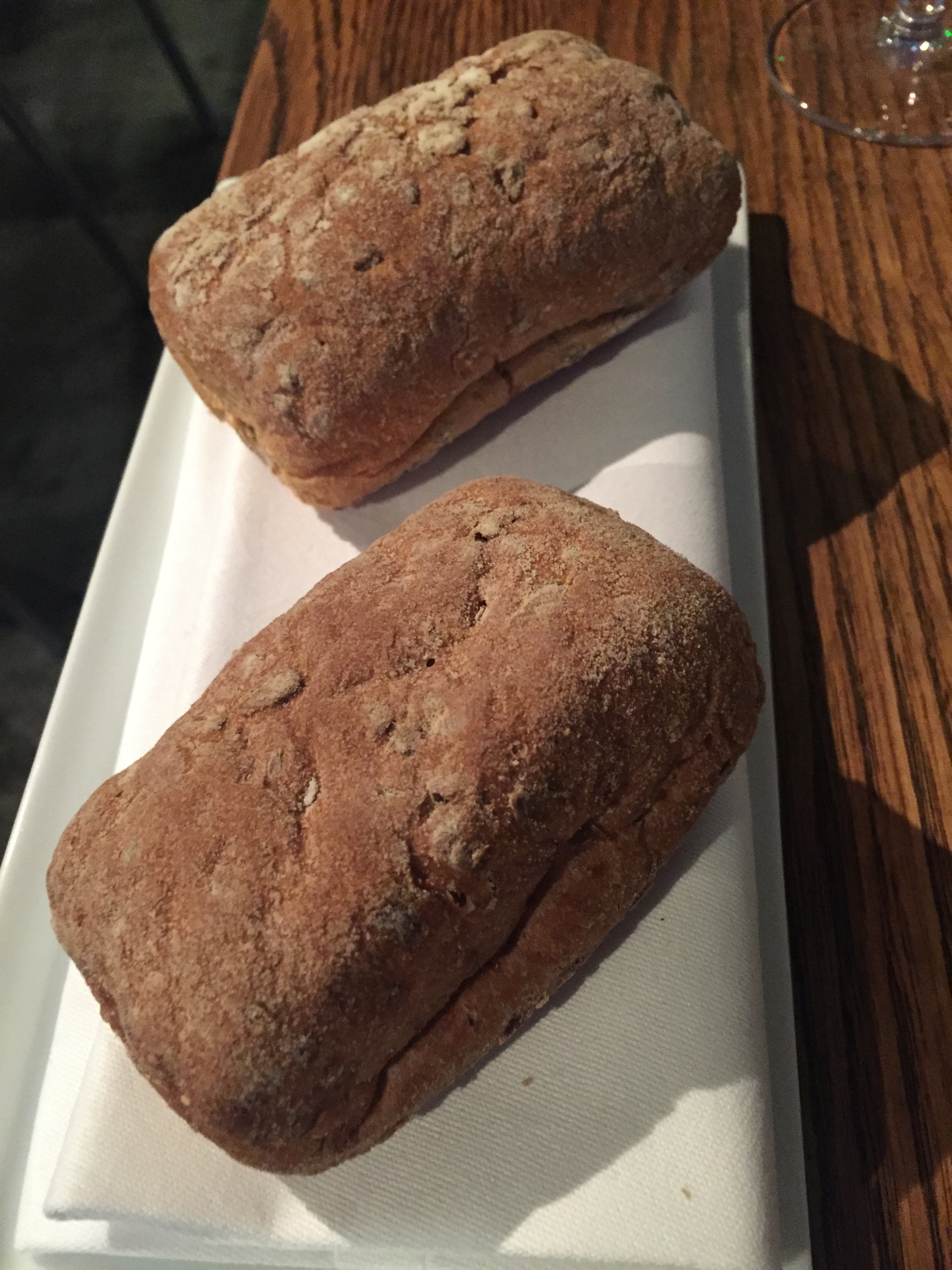 This was my favorite thing I ate the whole night. Homemade gluten free bread. I ordered way too many of these, but whatever. You only live once.