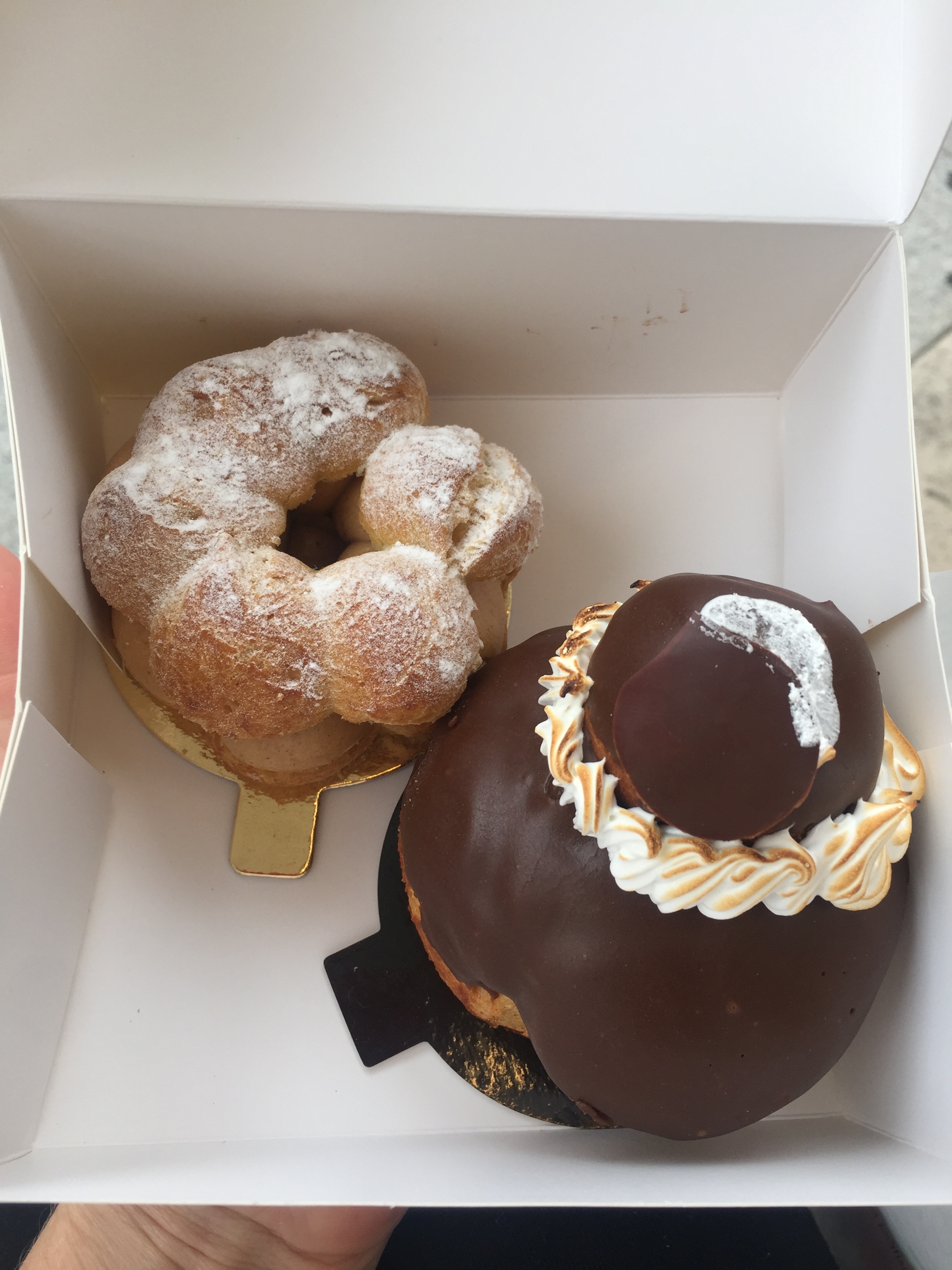 These were both delicious! Although I miss the caramel flavor. They said that they don't make it anymore, but who knows? It could have just been my mediocre French. Haha!