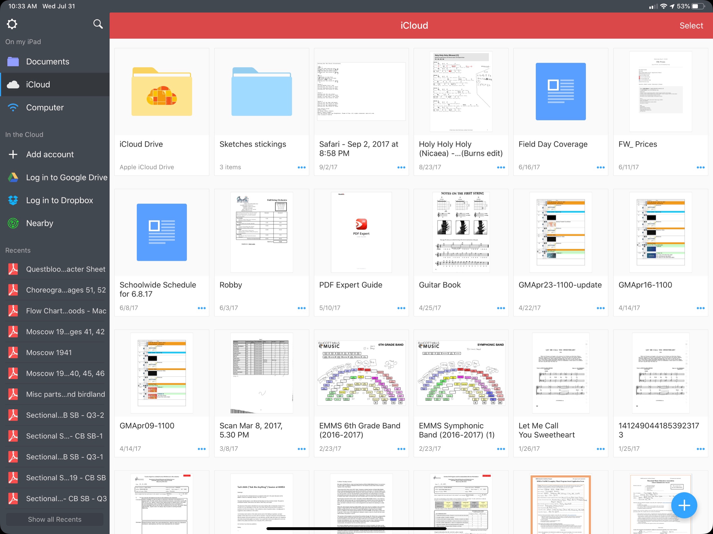 PDF Expert is another example of an app that does not use the native file picker. Hopefully they will get the message and adopt it soon.