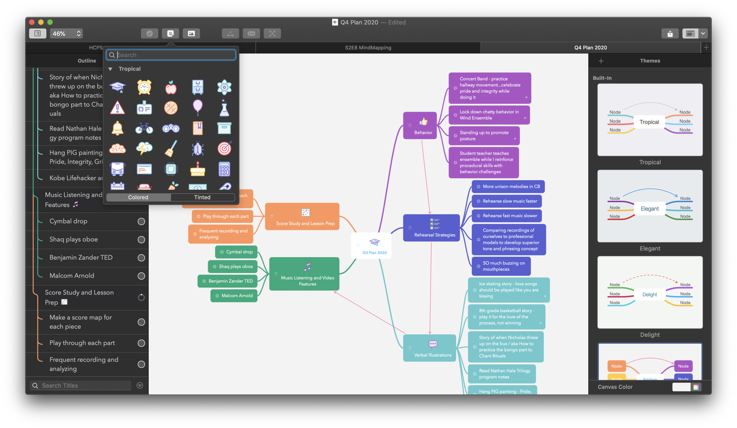Mindnode App Planning Band Rehearsals with MindNode, A Mind Mapping App for macOS ...