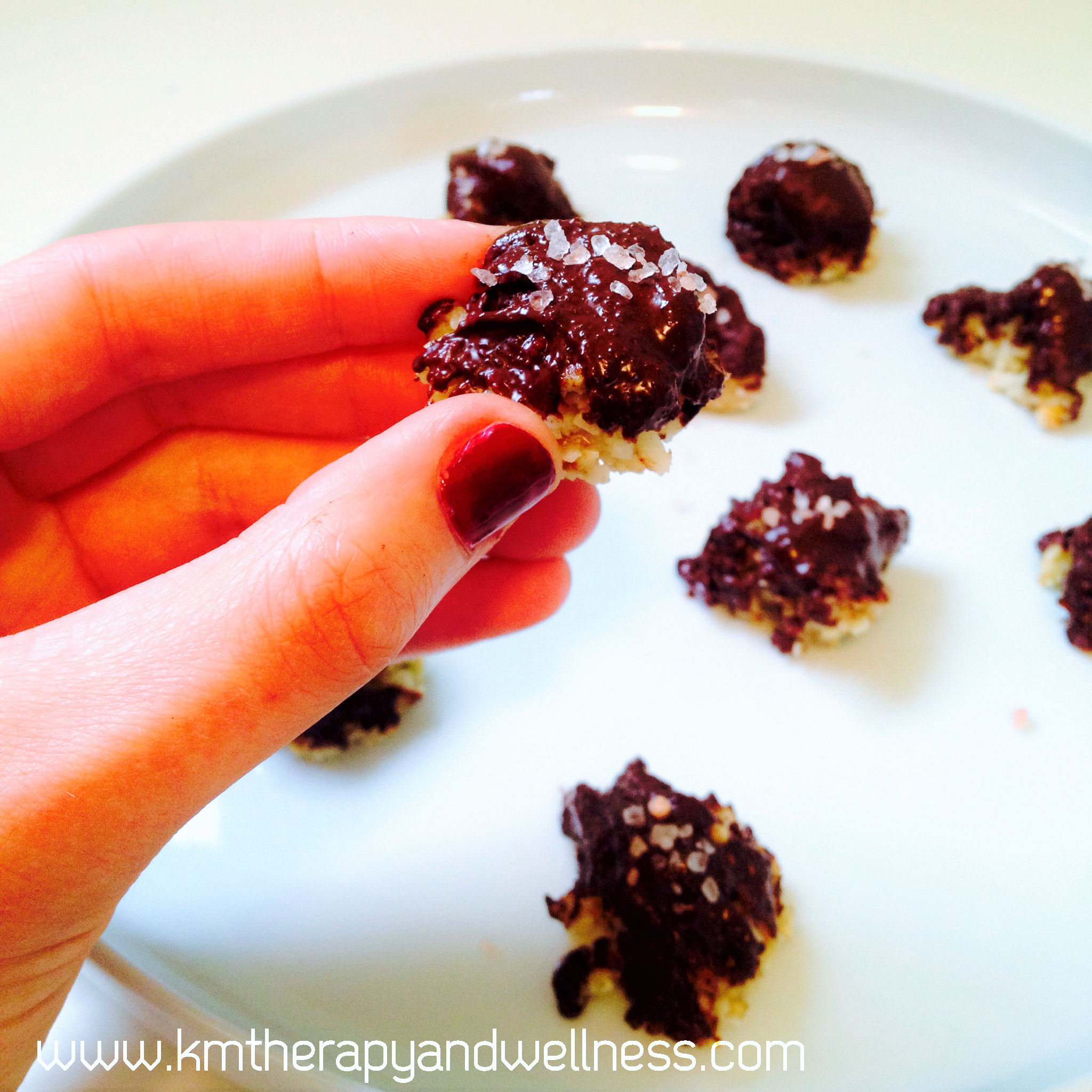 Chocolate Dipped Coco-nutty Macaroons
