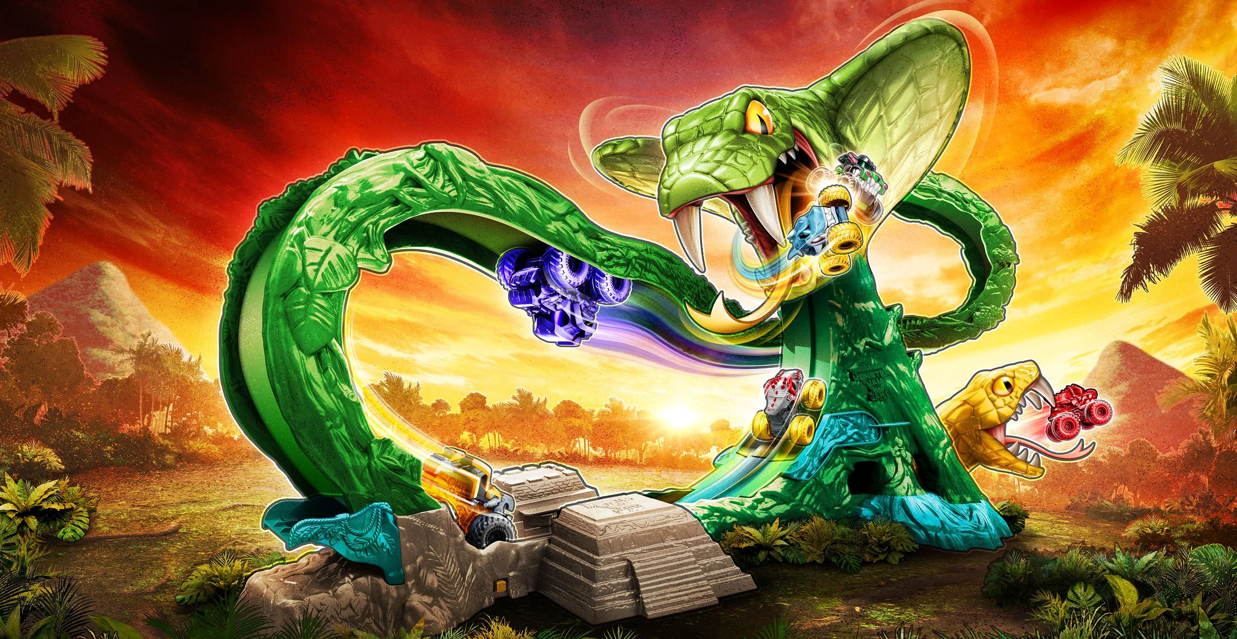 MONSTER JAM - MINI JAMS- COBRA'S CRAZY ESCAPE -  PLAYSET