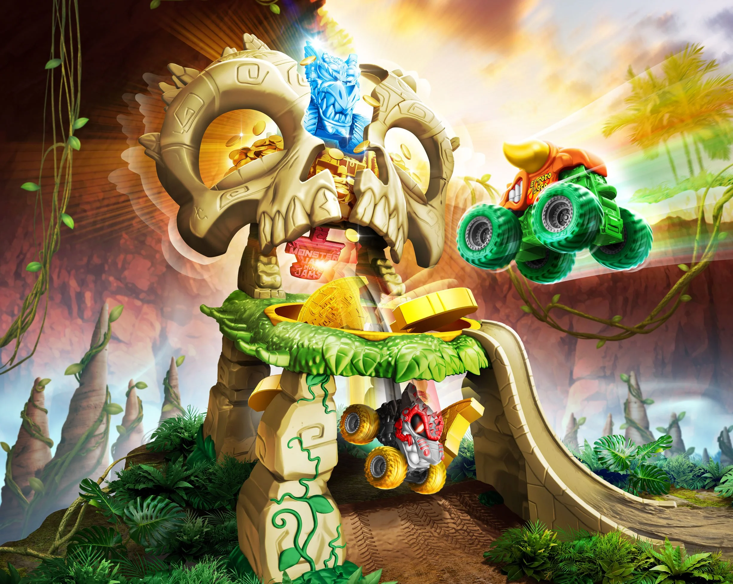 MONSTER JAM - MINI JAMS - CRASH n'CRUMBLE - PLAYSET