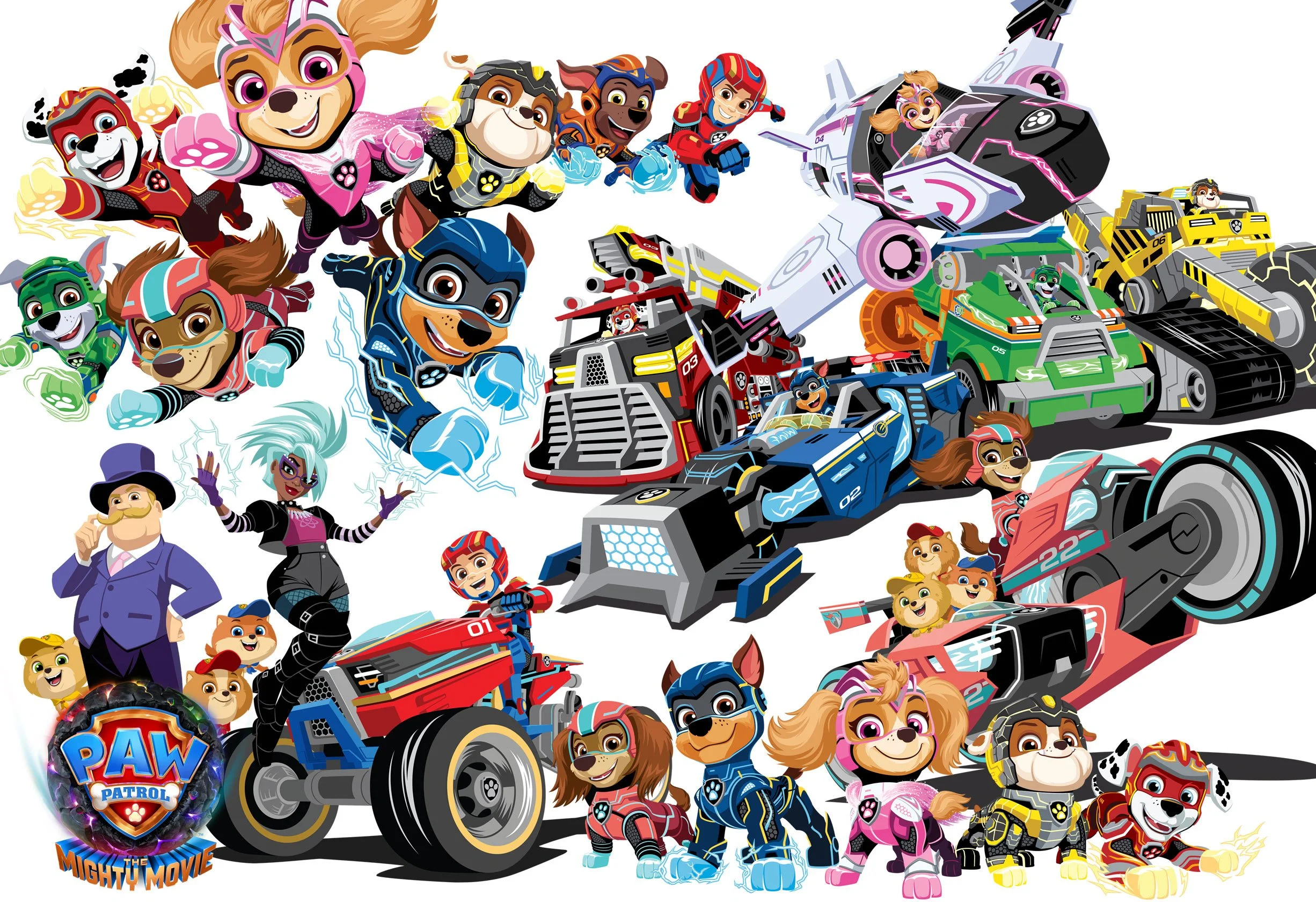 PAW PATROL MIGHTY MOVIE - VECTOR POSES