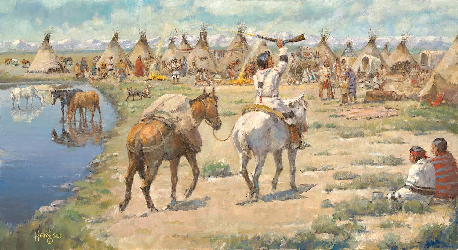 Rendezvous II 24 x 44, Oil $18,500